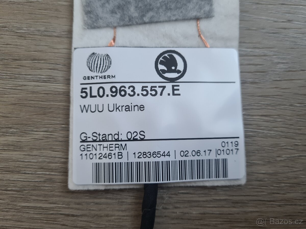 NOVÁ Dečka výhřevu opěrky Škoda Yeti - ORIGINÁL - 3