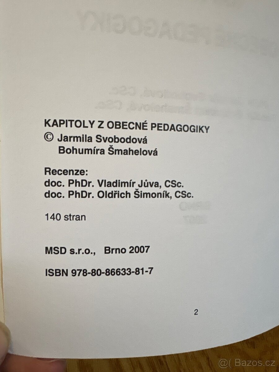 Kapitoly z obecné pedagogiky - 3