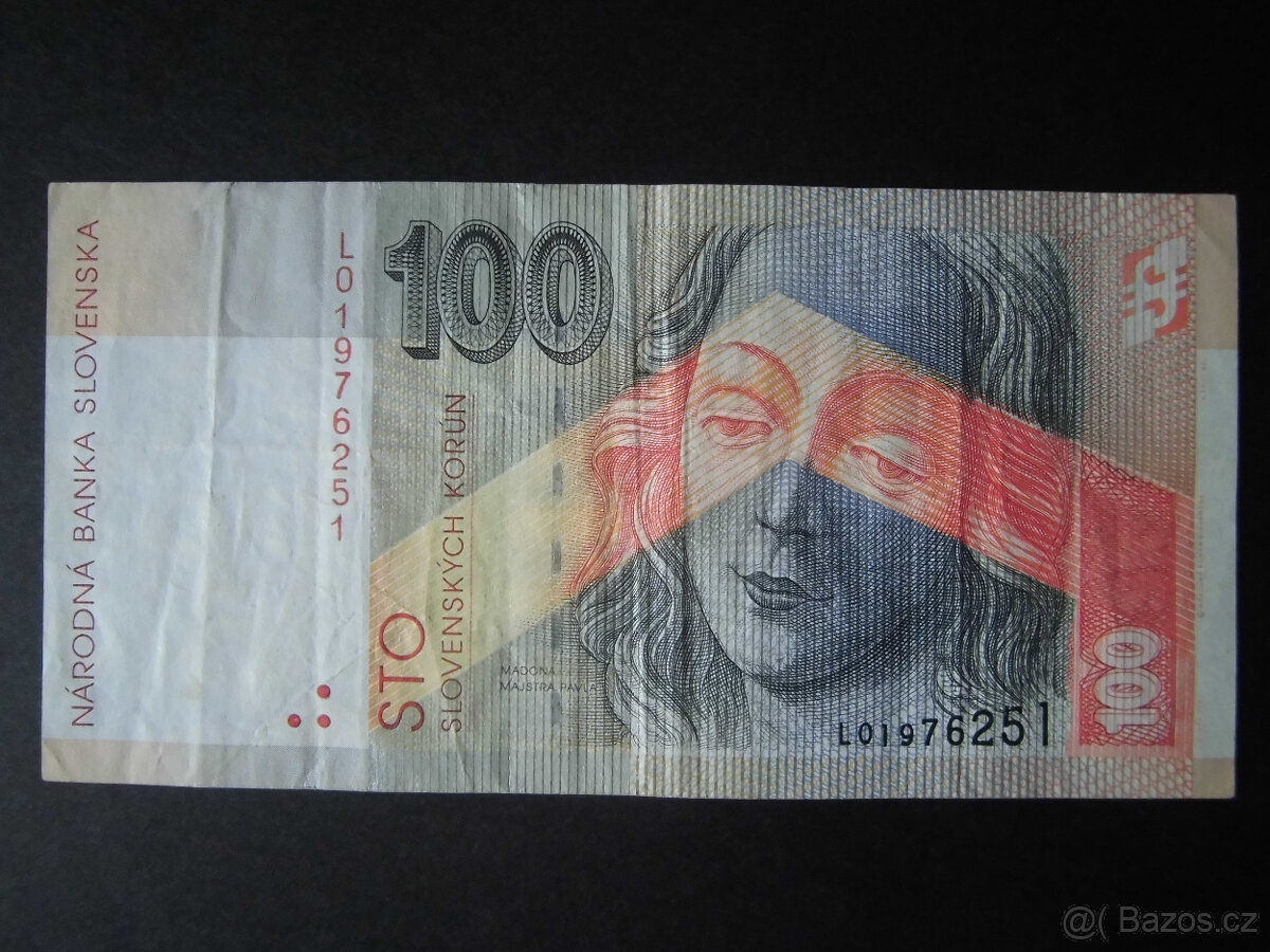 Slovenské bankovky 1993 - 2008 "100Sk" - 3