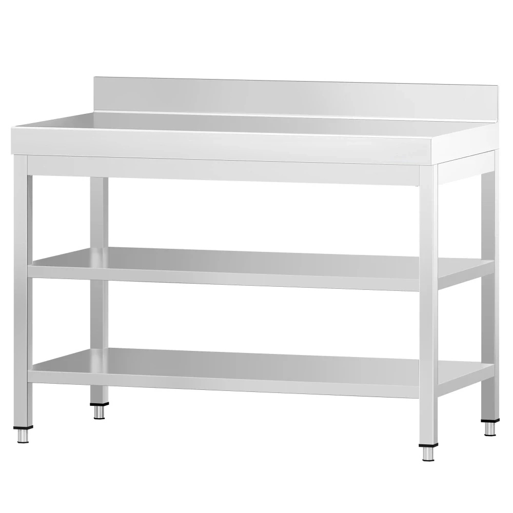 Nerezový stůl s 2 policemi (od 90cm do 200cm) - 3
