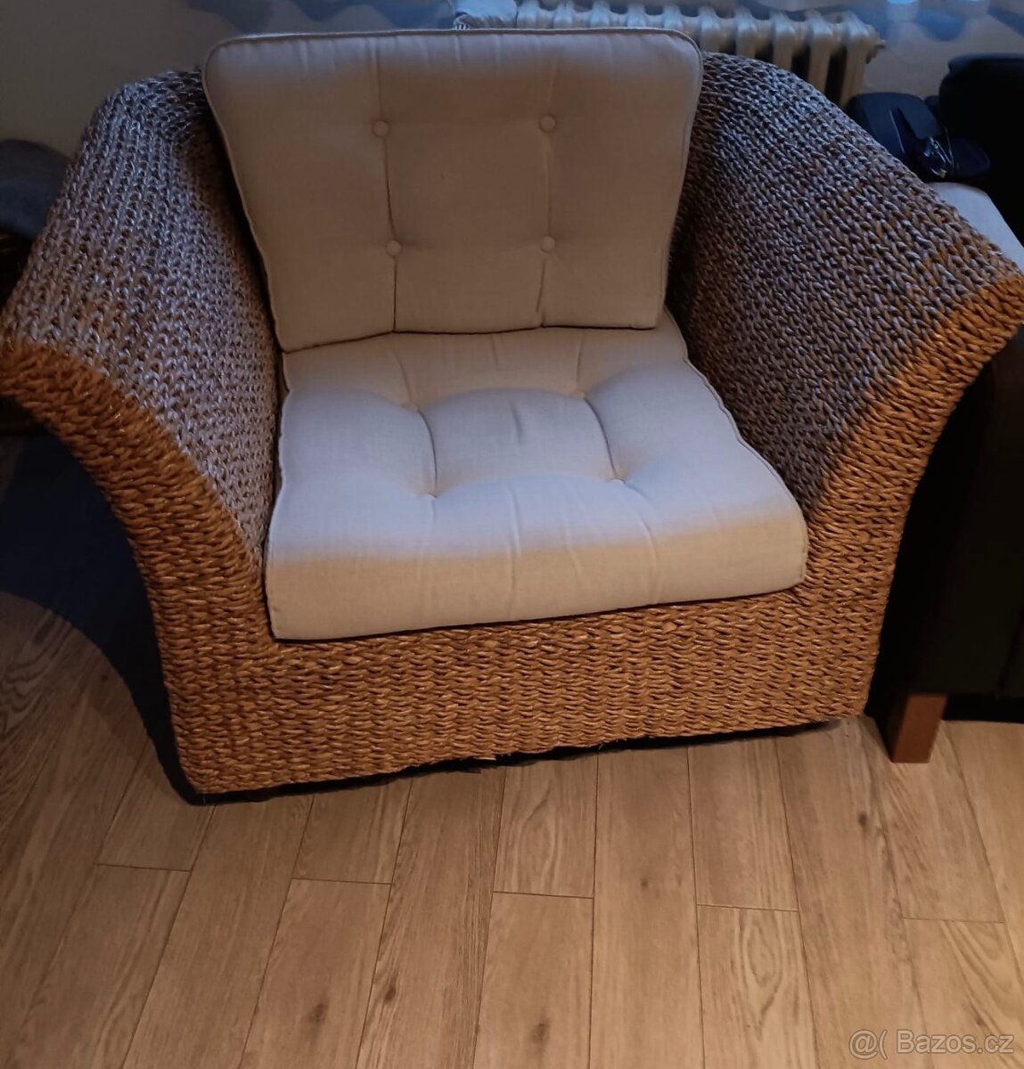 RATANOVÁ SEDAČKA S KŘESLEM - 3