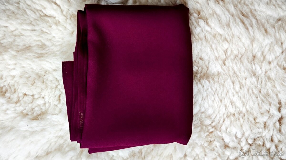 Luxusní látky - vínová a modrá - 3