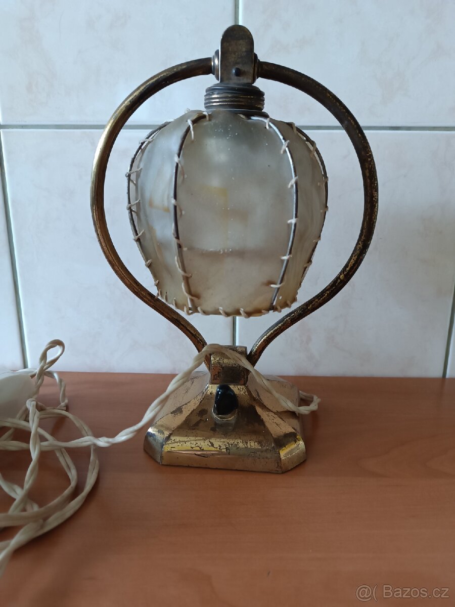 Starožitná mosazná lampa - 3