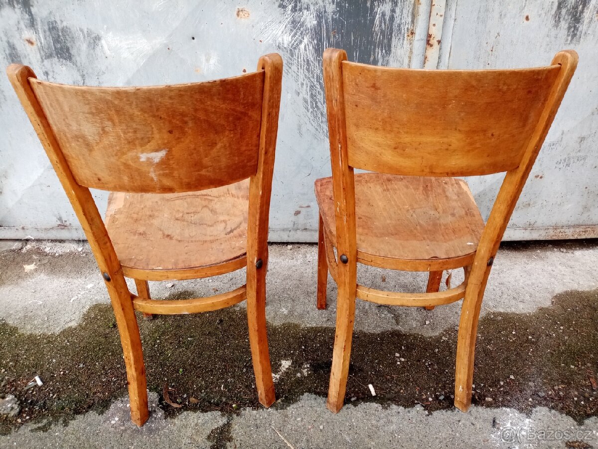 Dvě retro židle Thonet - 3