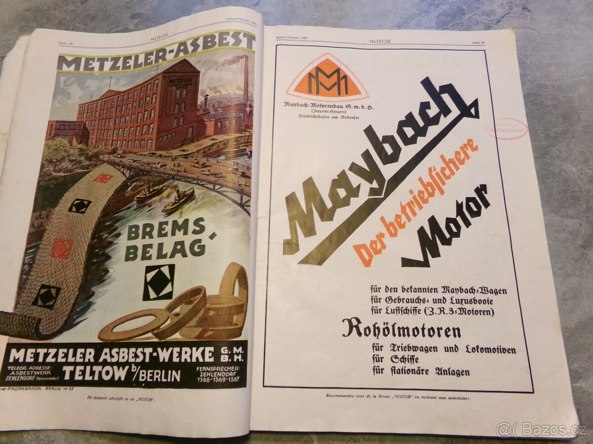 Starý reklamní automoto katalog Motor z roku 1925 - 3