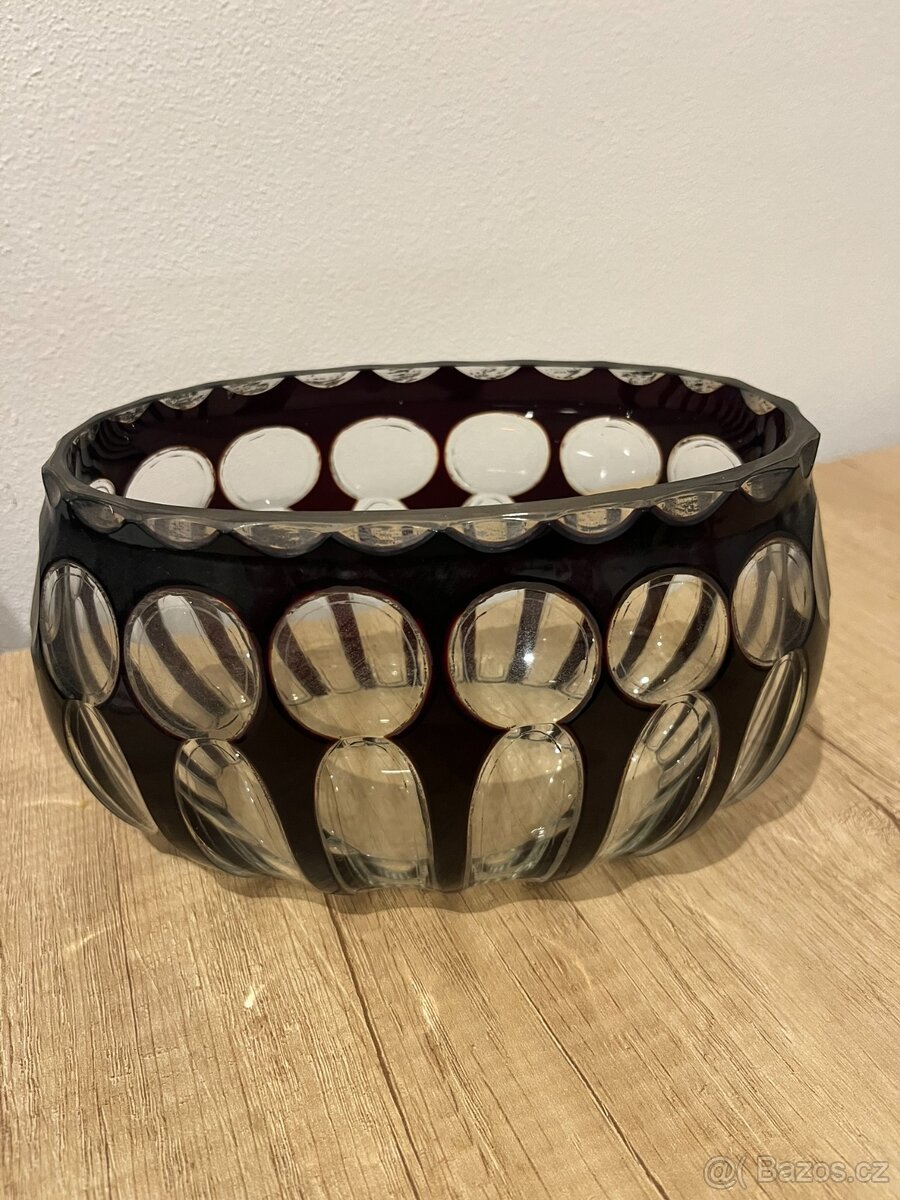 Starožitná rubínová mísa - 3