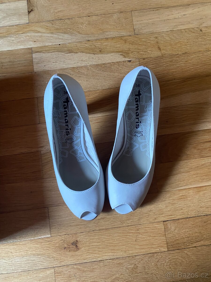 Nové bílé lodičky Marco Tozzi vel 36 - 3