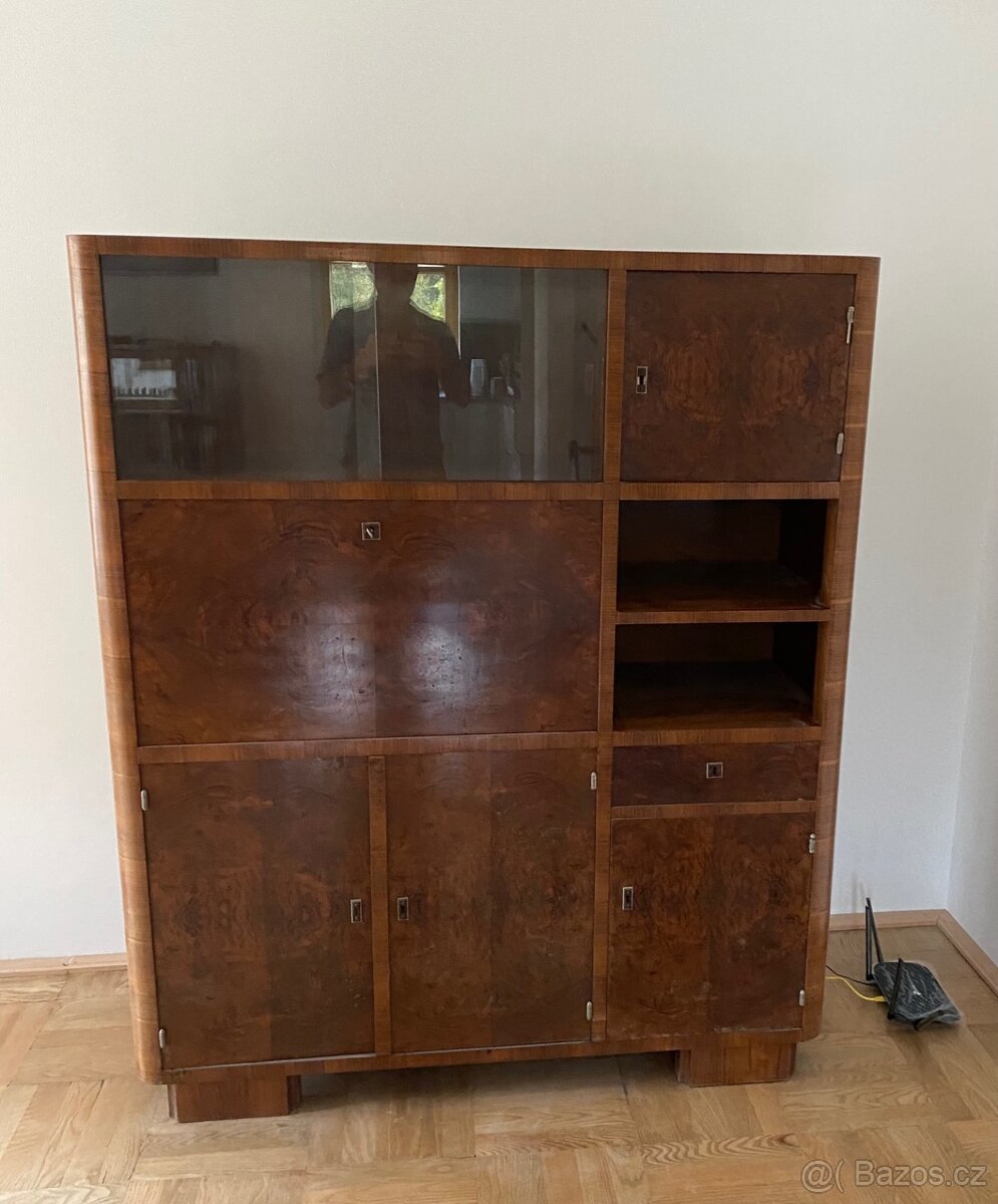 Knihovna / sekretář art deco - 3