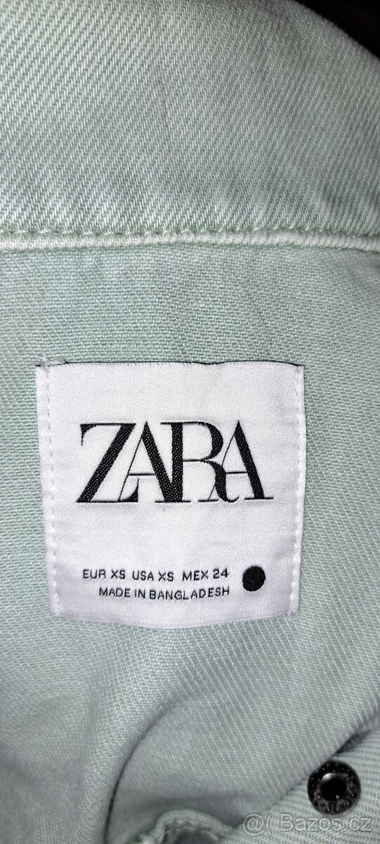 Džínová dámská Zara- košilový střih - 3