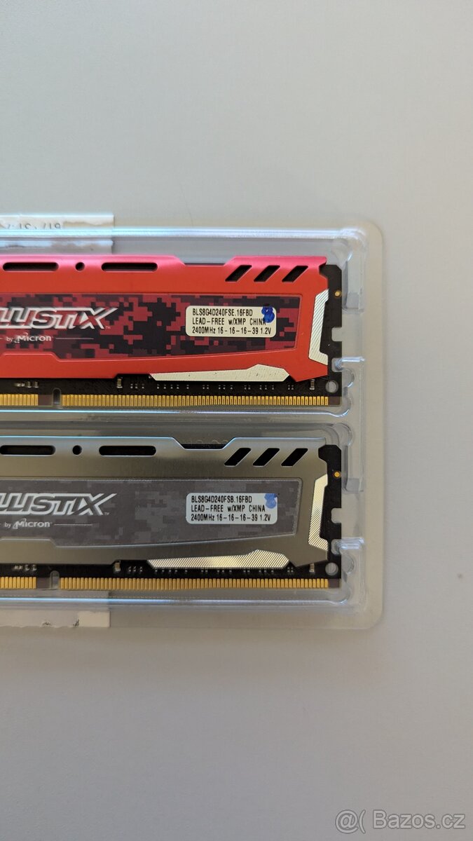 Paměti RAM DDR4 2x8 GB tj. 16GB 2400mhz cl16 - 3