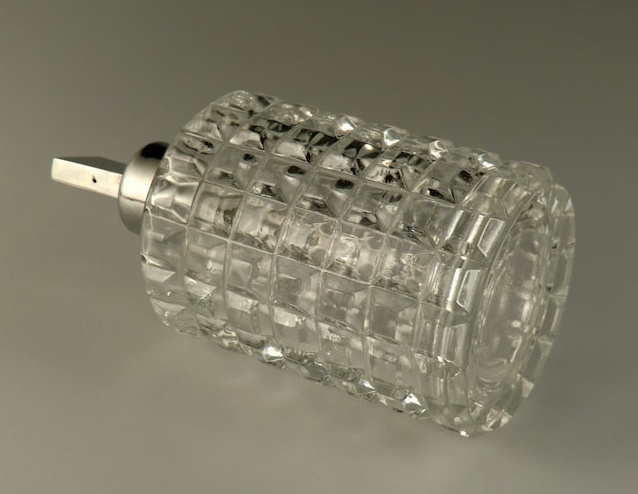 Bohemian Czech Art Deco Glass broušený flakon na parfém - 3