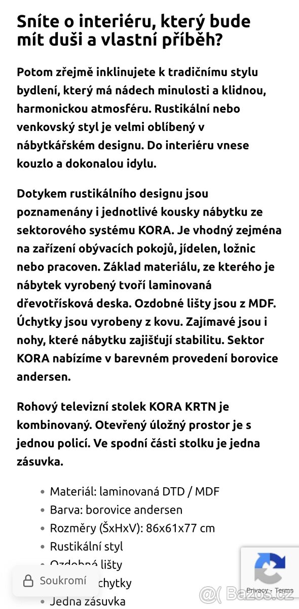 Komoda / TV stolek KORA - 3