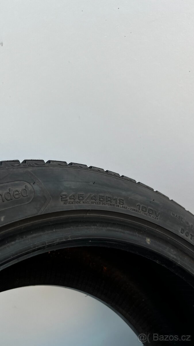 2x zimní pneu - 245/45 R18 100V Runflat - GOODYEAR - 6mm - 3