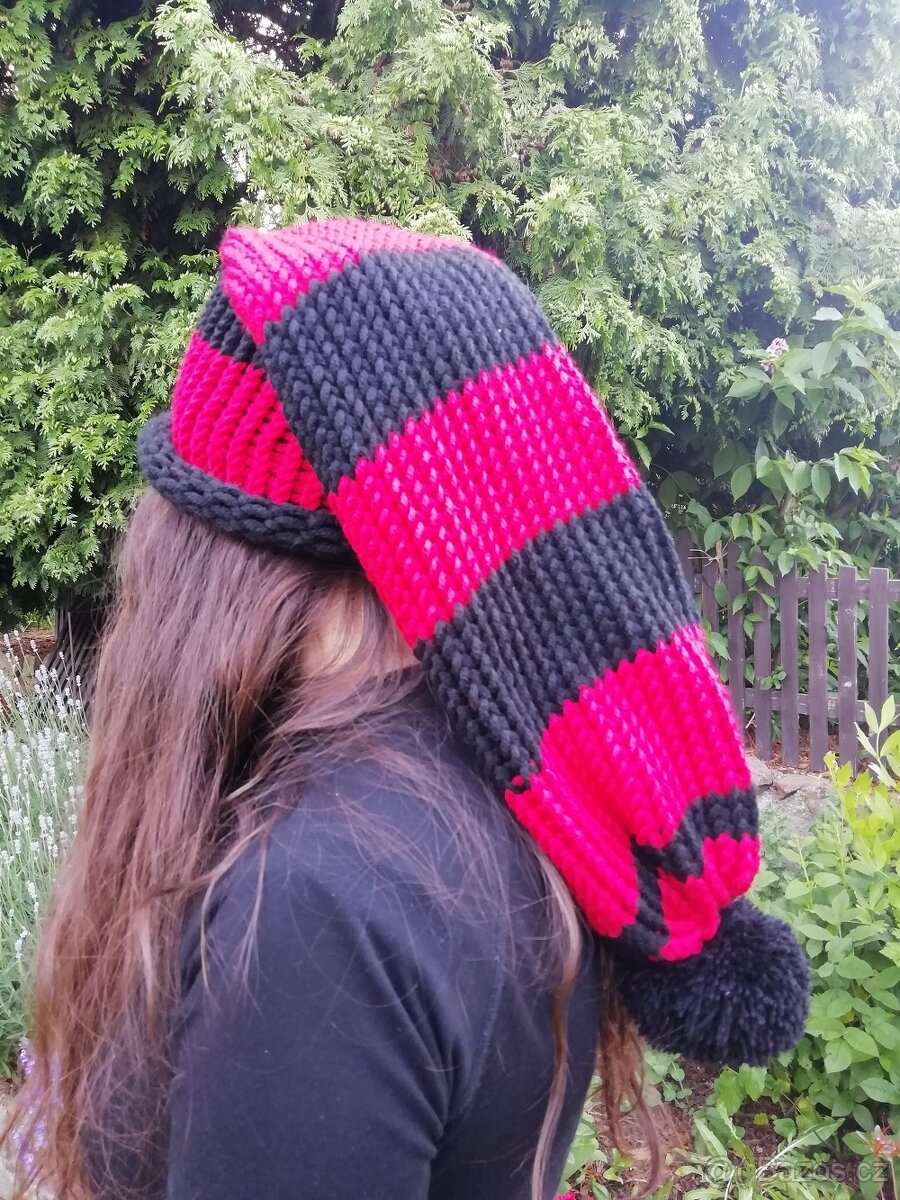 Nová pletená mega dlouhá čepice - 3