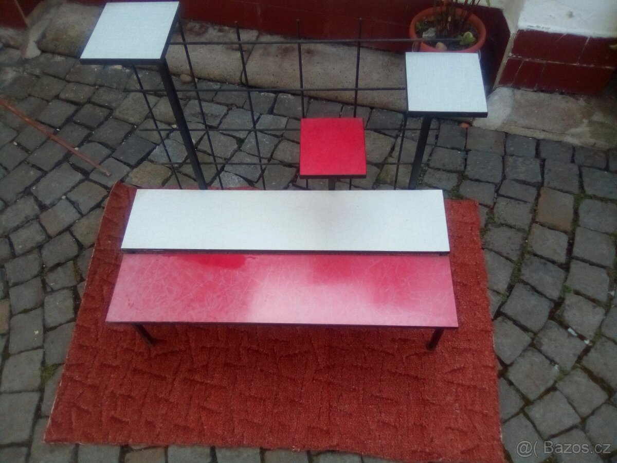 Květinový stolek retro BRUSEL - 3