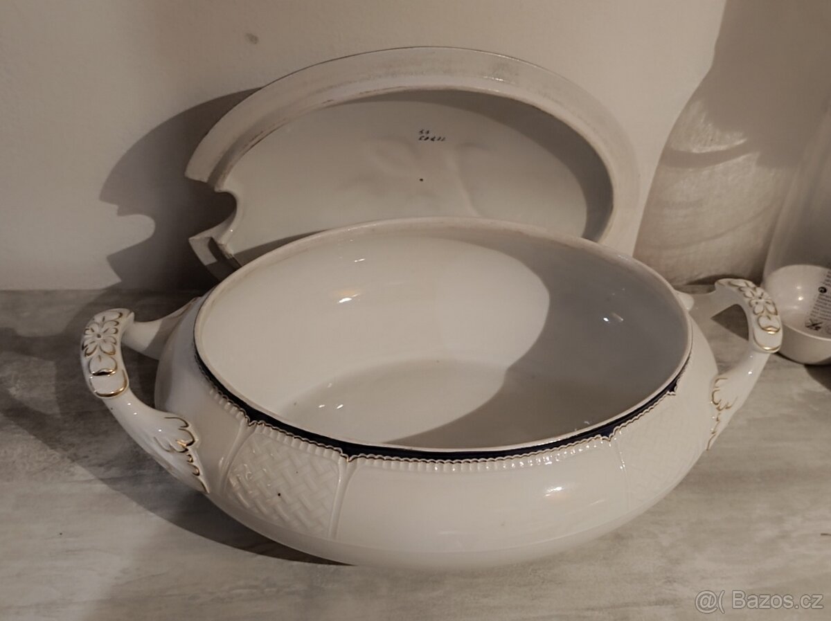 Starožitná polévková mísa (terina) Haas & Czjzek - 3