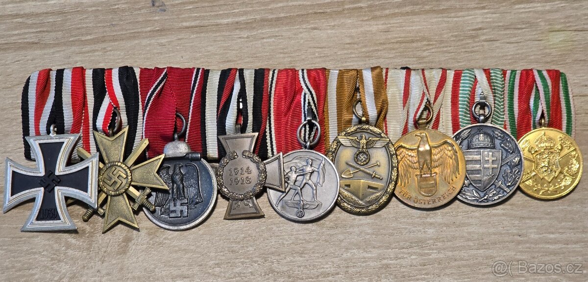 Exkluzivní medailová lišta Třetí říše - 9 míst - 3