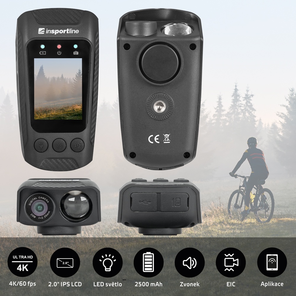 Prodám Outdoorová kamera 3v1 inSPORTline ActionCam Pro - 3