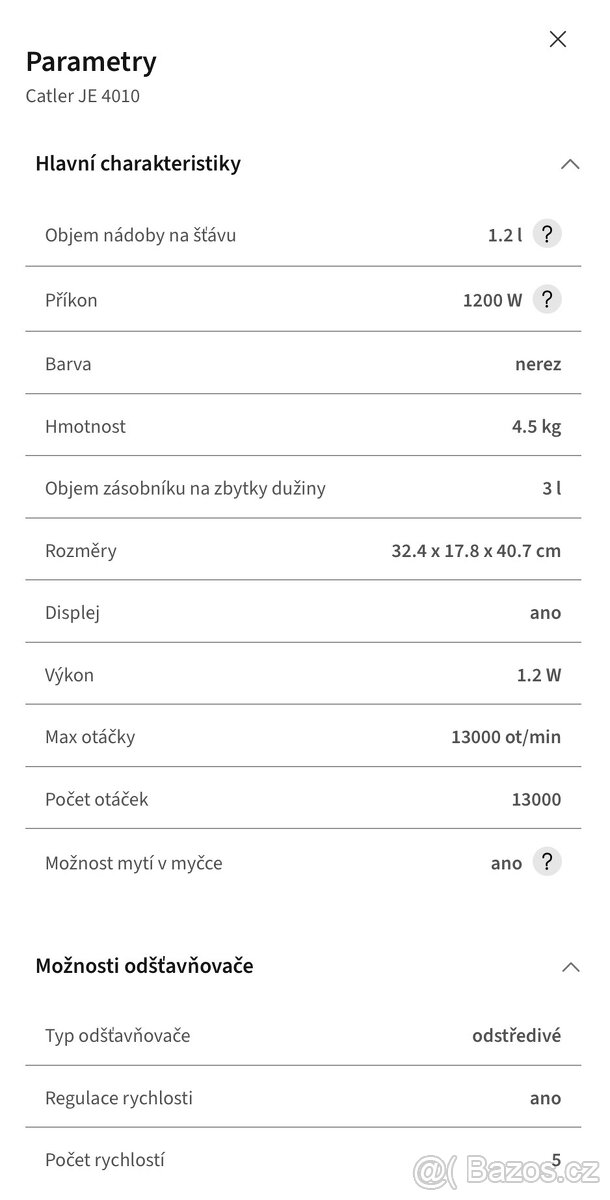 ODŠŤAVŇOVAČ CATLER - 3