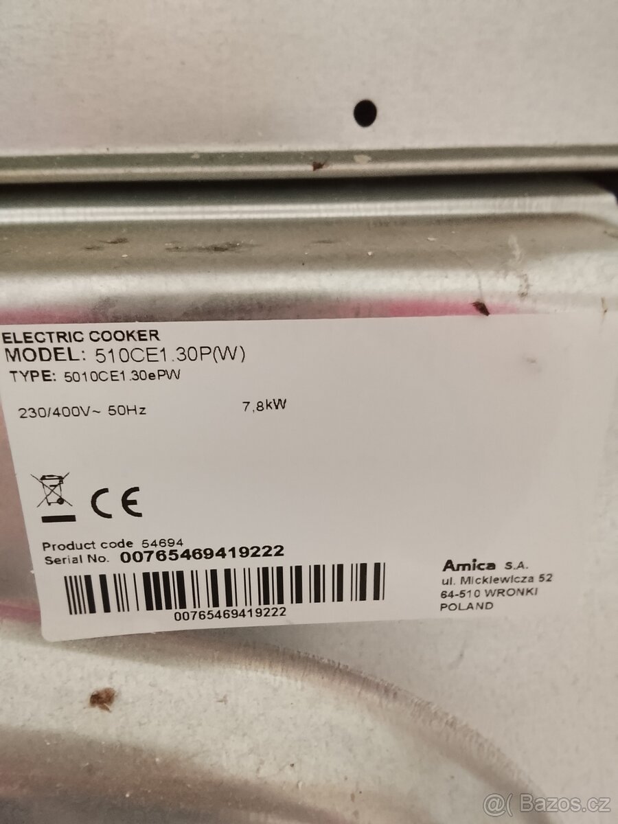 Trouba a sporák AMICA, 4x plotýnka - 3