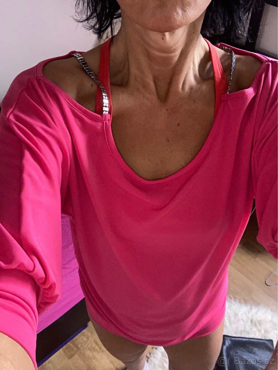 společenska halenka růžová - 3