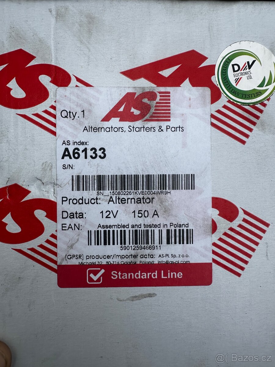 Alternátor Ford focus ST225 - 3