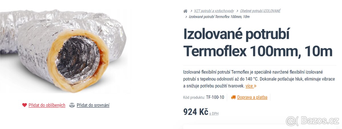 Izolované potrubí 100mmx10metrů - 3