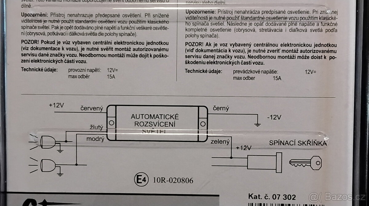 Automatické zapnutí světel 12V Compass - 3