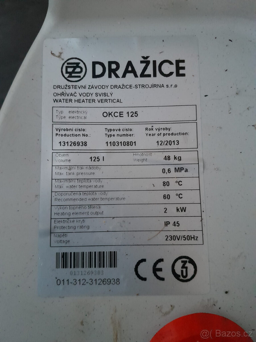 Bojler Dražice OKCE 125 - 3