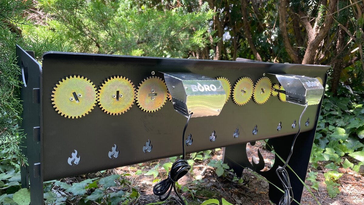 Automatický ocelový gril na špízy - šašlík(10 /8pozic) - 3