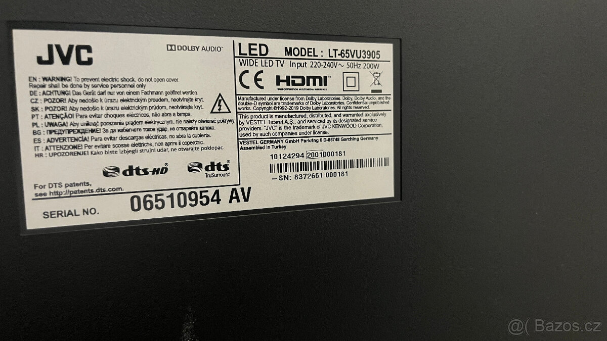 4K Smart LED TV JVC LT-65VU3905 165cm - 3