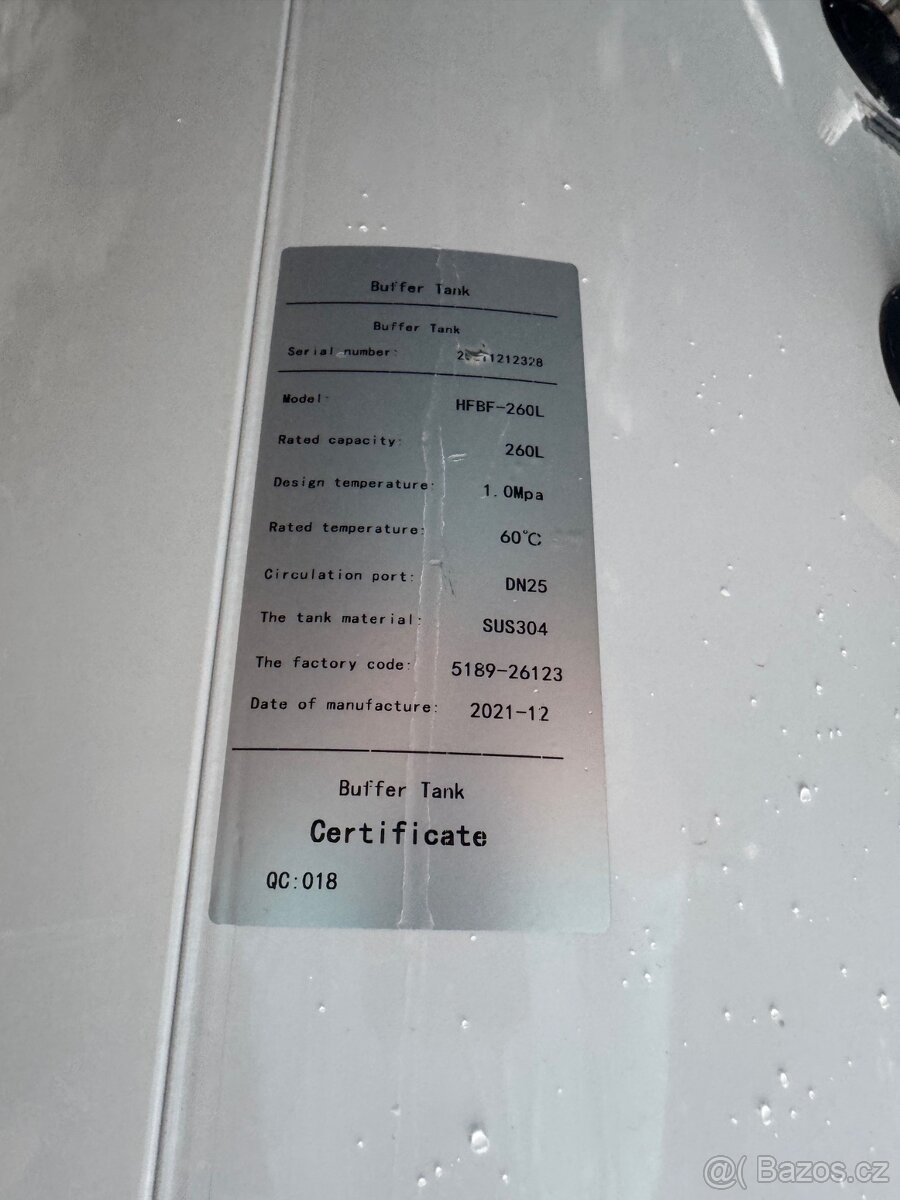 Akumulační nádrž NULITE 260L - 3