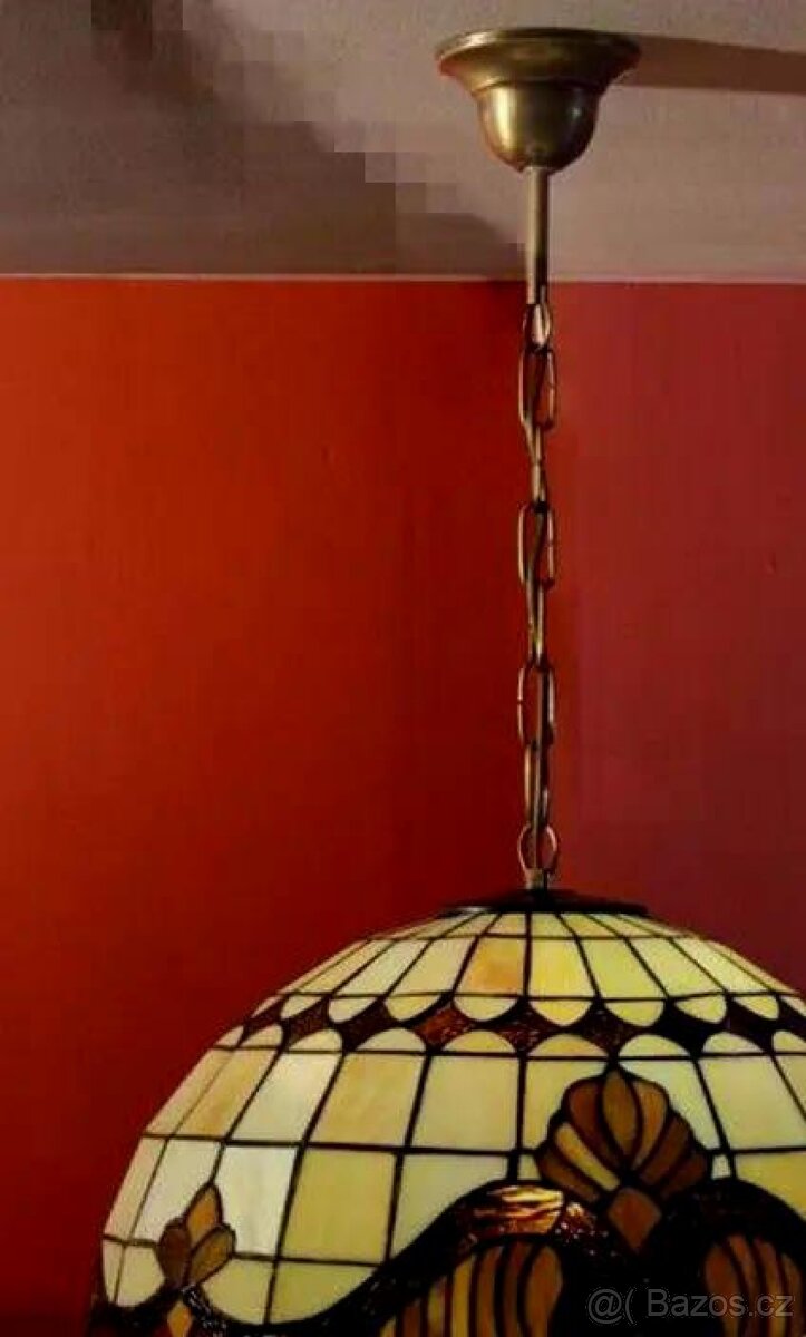 Vitrážový Tiffany lustr o průměru 41 cm-nový - 3
