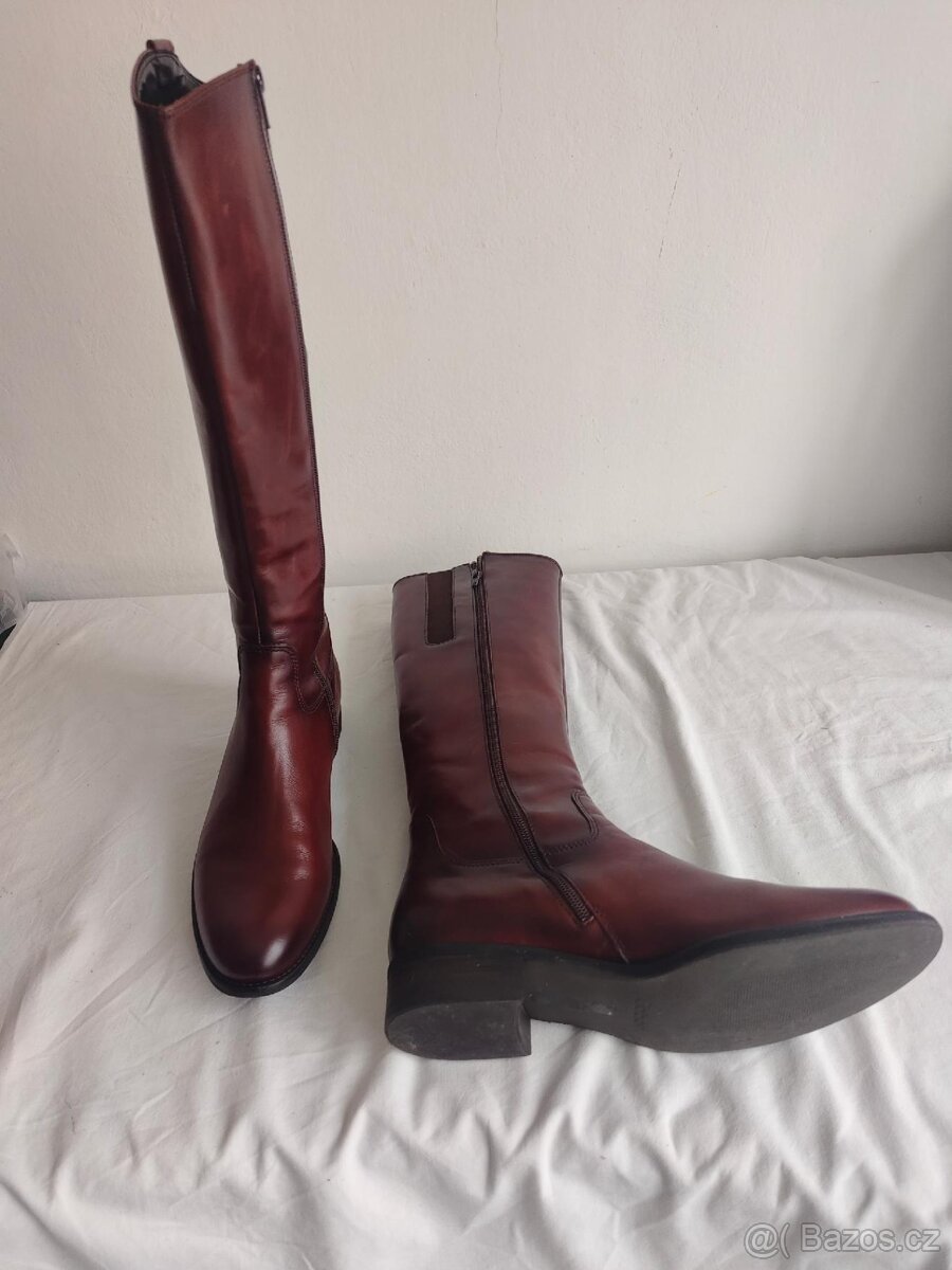 kožené kozačky č. 41 - 3