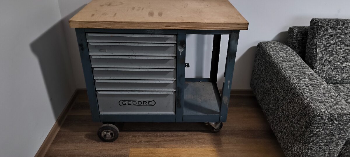 Pojízdný ponk - dílenský stolek - dílenská skříň GEDORE - 3
