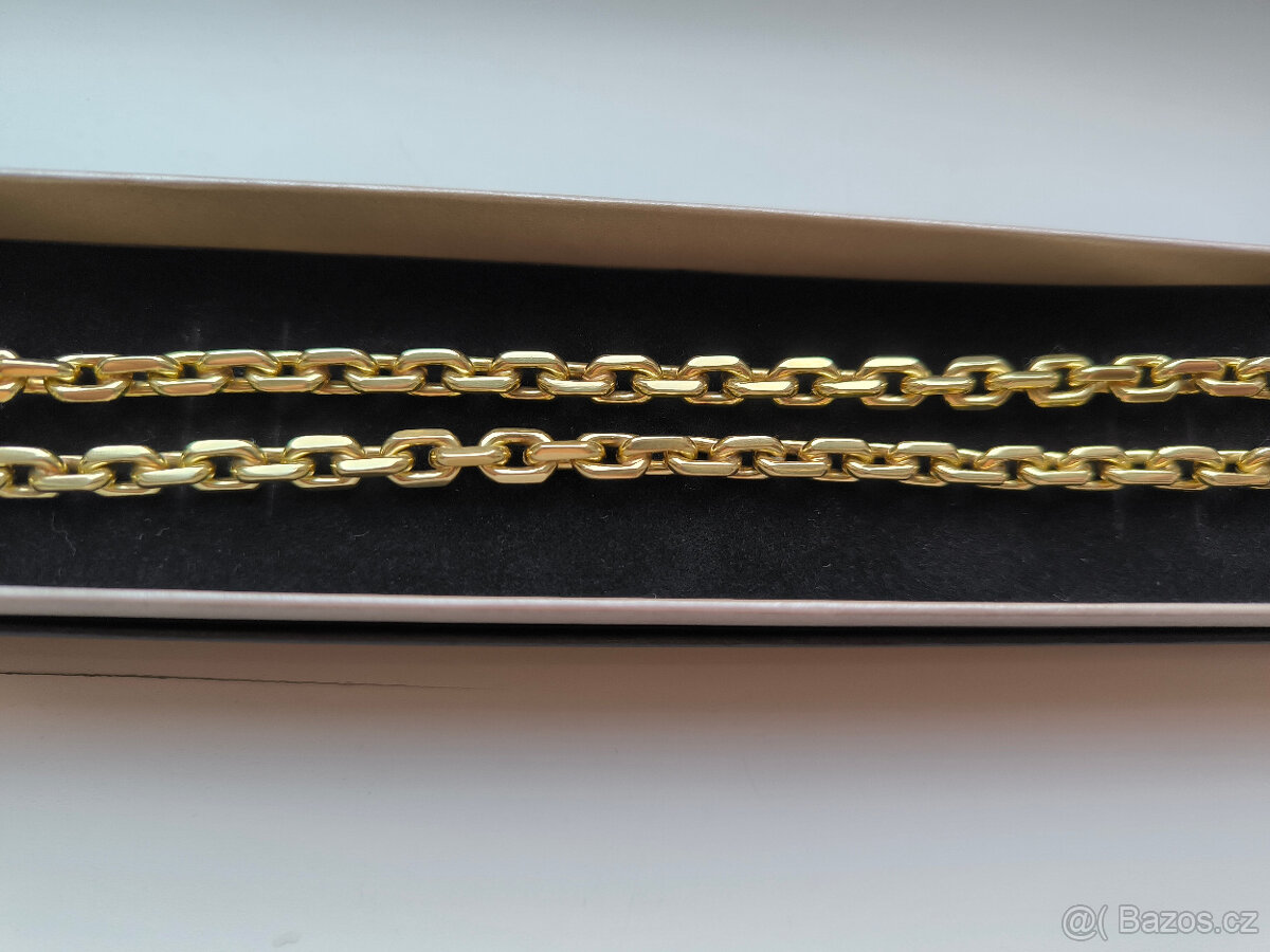 Zlatý 14 k řetěz anker - 3