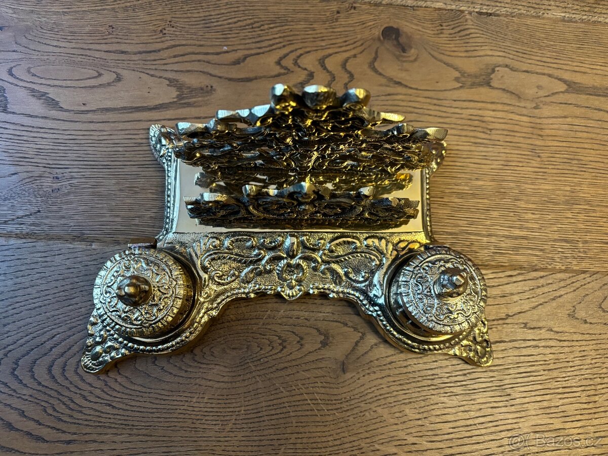 Nádherný masivní bronzový kalamář - 3