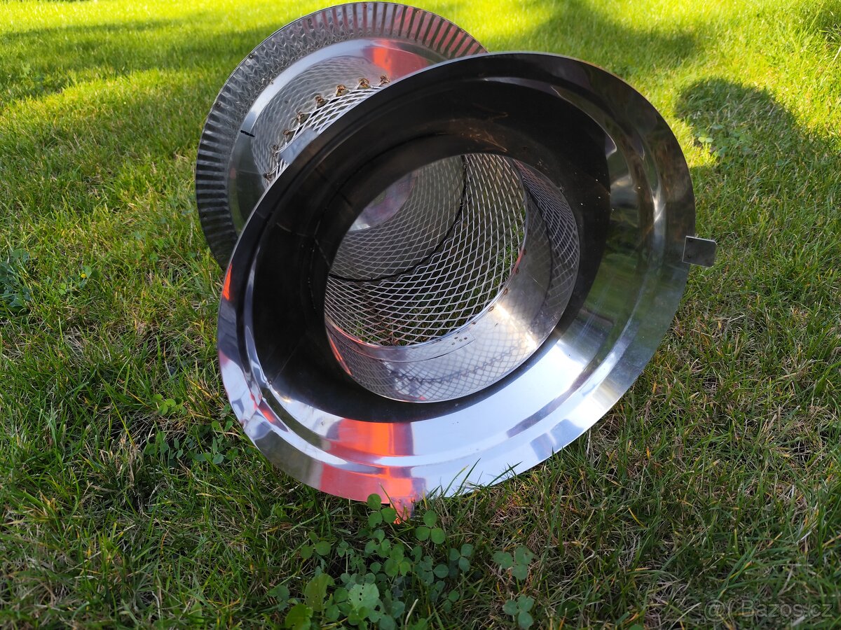Komínová nerezová stříška s lapačem jisker - 3