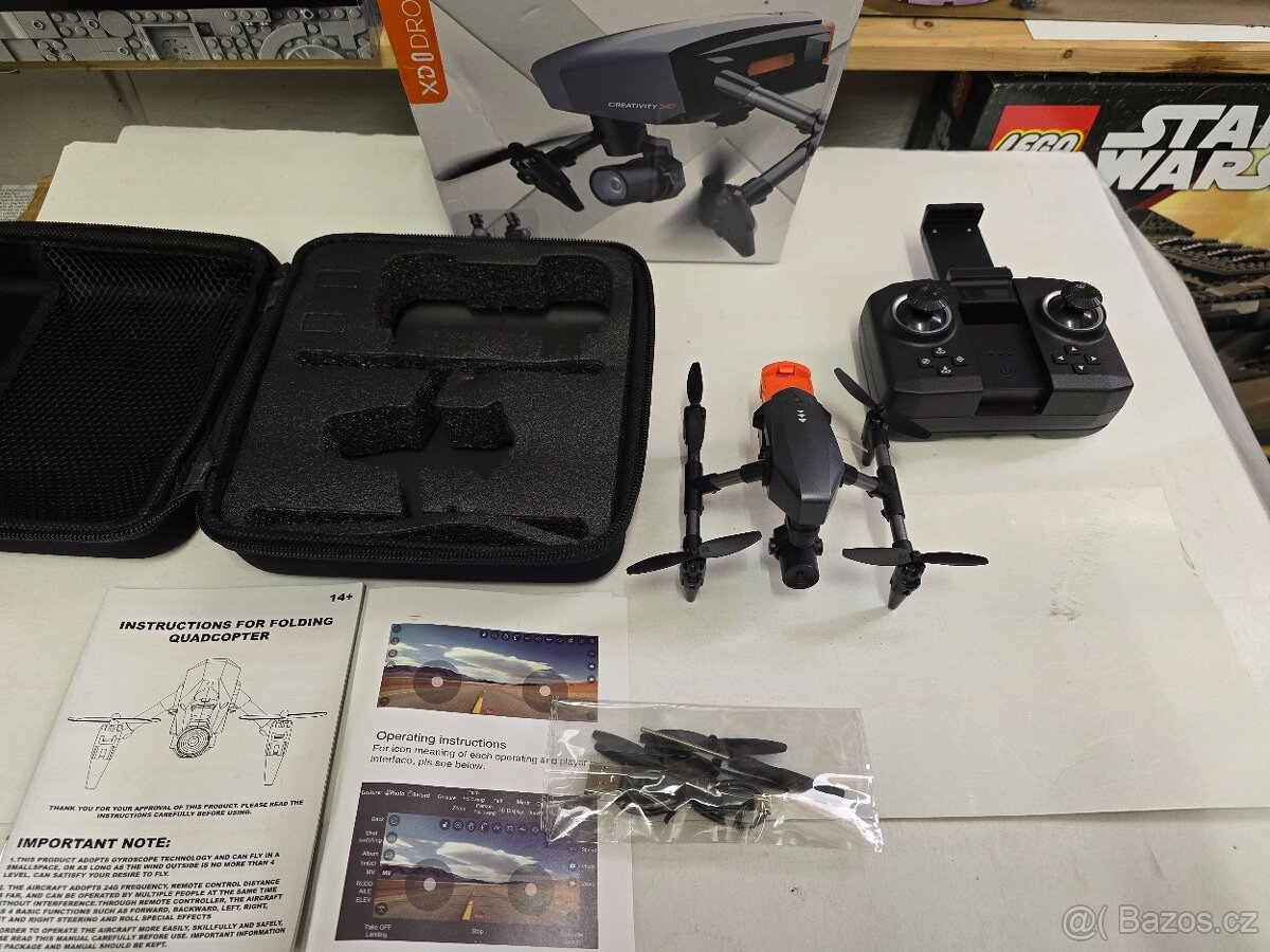 XD 1 dron s duální HD kamerou, boxem a příslušenství - 3