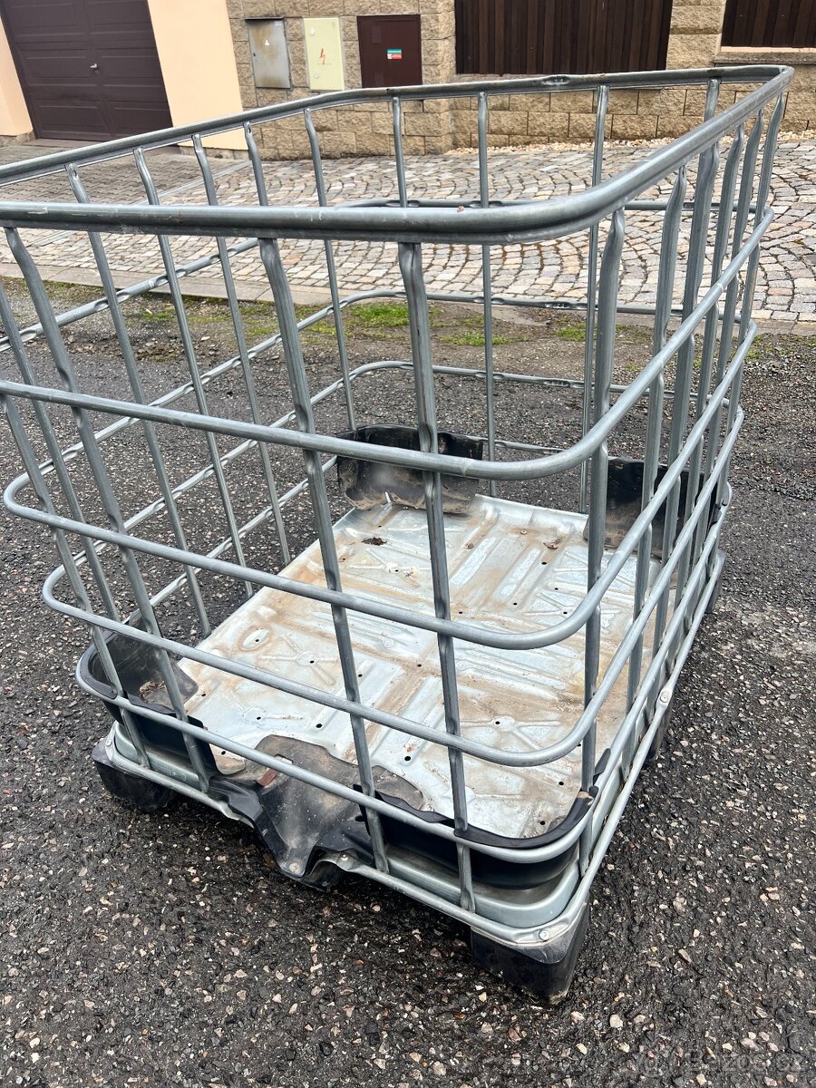 IBC klec na kubíkovou nádrž, plast, pozink - 3