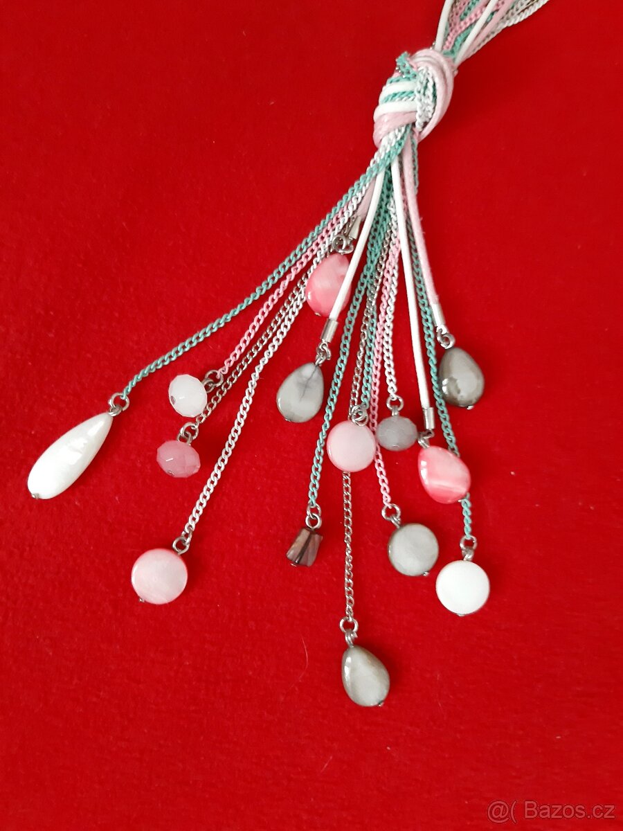 Dlouhý náhrdelník JABLONEX + náušnice - TOP STAV - 3