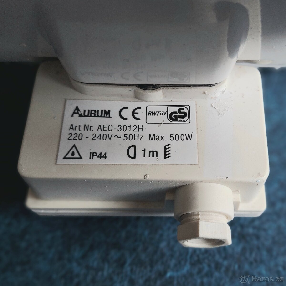 2ks kovový halogenový reflektor 500W + náhradní výbojky - 3