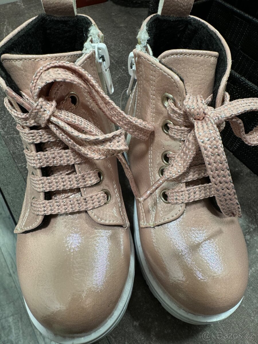 Zateplene dětské - dívčí boty vel. 23 - 3