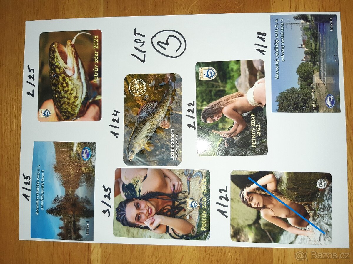 Kartičkové rybářské kalendáře - 3
