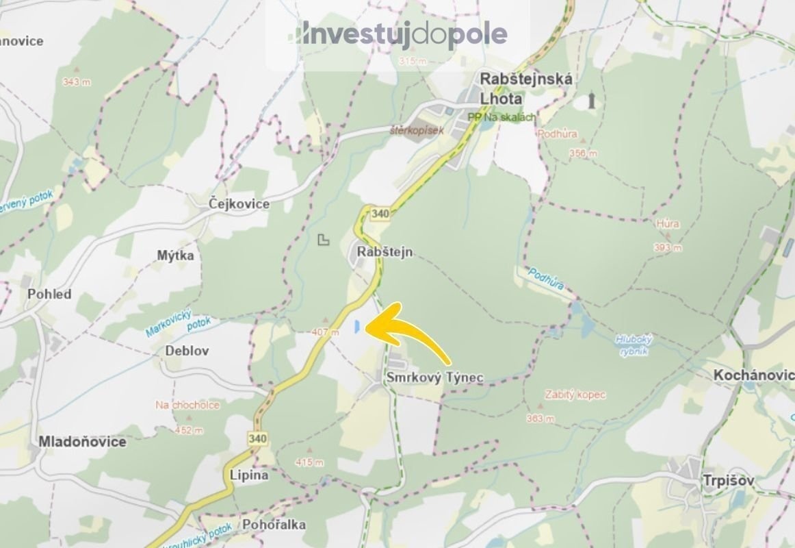 Prodej podílu 1/3 pole 942 m², Rabštejnská Lhota - Smrkový T - 3