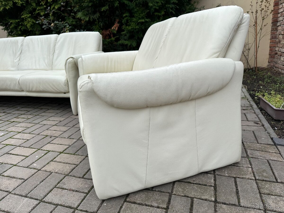 Kožená sedací souprava Elastoform® 3+2 VÝBORNÝ STAV - 3