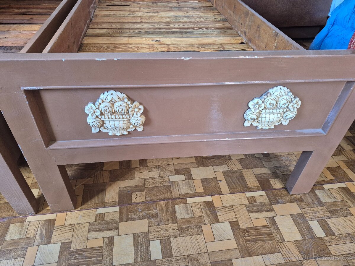 Starožitná postel 2x - 3