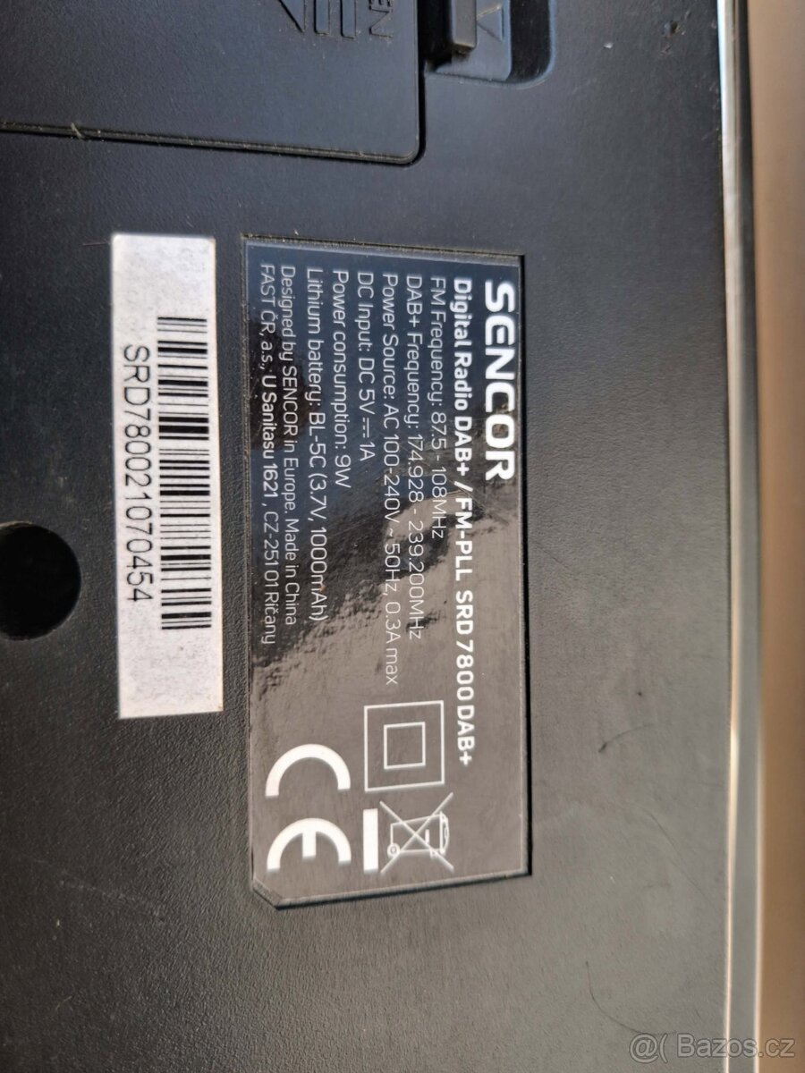 Digitální rádio Sencor SRD 7800 DAB+ / FM-PLL / Bluetooth - 3