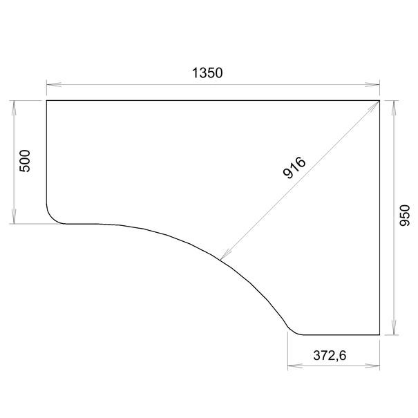 Pracovní stůl rohový (2, zrcadlově otočené) - 3
