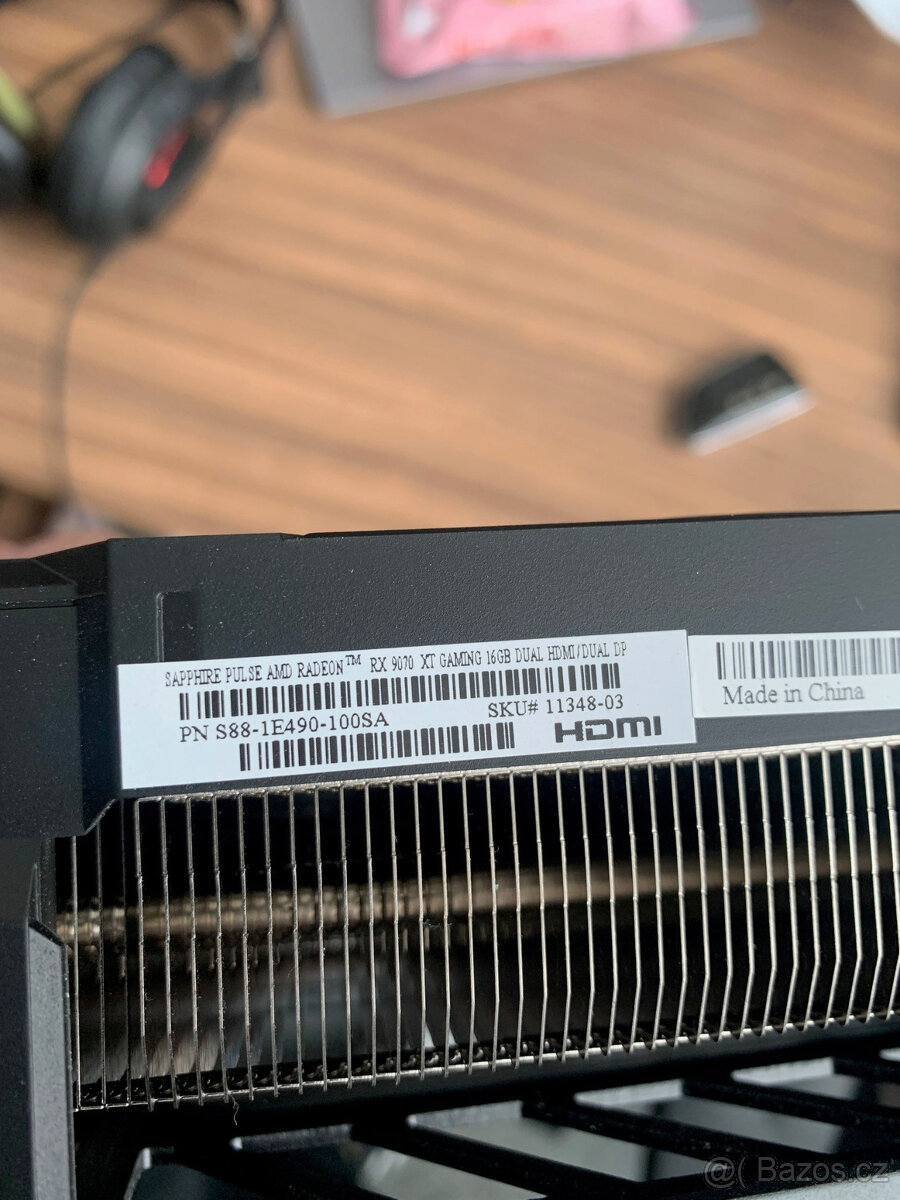 Prodám SAPPHIRE PULSE AMD Radeon RX 9070 XT GAMING 16G - 3